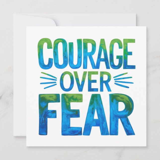 Invitation Courage over fear (Devant)