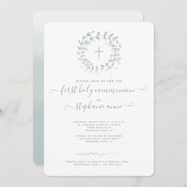 Invitation Courbe et croix d'araignée (Devant / Derrière)