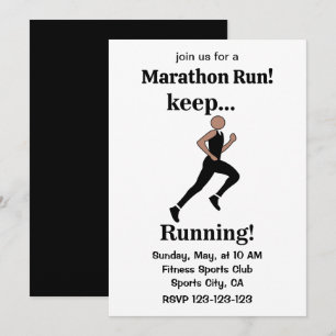 Invitation Coureur Marathon Run Sports