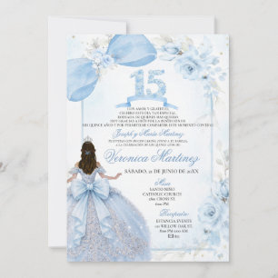 Invitation Couronne argentée Fleur Bleue Poussiéreuse Espagno