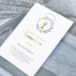 Invitation couronne d'aquarelle première communion sainte<br><div class="desc">première invitation de communion sainte</div>