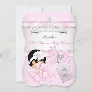 Invitation Couronne de bébé princesse jolie Baby Shower Tache