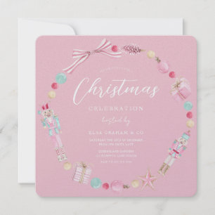 Invitation Couronne de Casse-Noisette Rose Princesse pour la