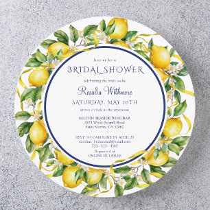 Invitation Couronne de citron : Baby Shower Méditerranéen pou