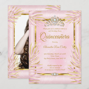 Invitation Couronne de demoiselle d'honneur Rose Blush pour p