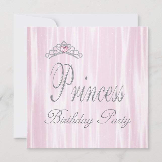 Invitation Couronne de Fête d'anniversaire de princesse pour  (Devant)