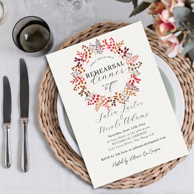 Invitation Couronne de feuilles d'eucalyptus botanique pour d (Créateur téléchargé)