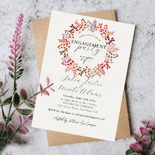 Invitation Couronne de feuilles d'eucalyptus botanique pour l