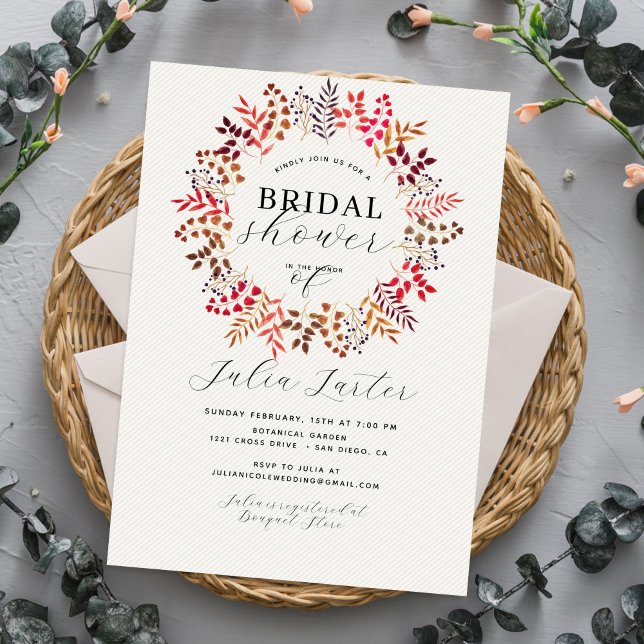 Invitation Couronne de feuilles d'eucalyptus botanique pour l (Créateur téléchargé)