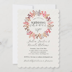 Invitation Couronne de feuilles d'eucalyptus botanique pour r
