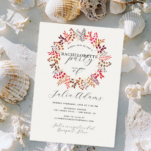 Invitation Couronne de feuilles d'eucalyptus pour enterrement
