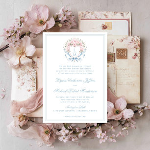 Invitation Couronne de Fleur de Cerisier Doux    Mariage Mono