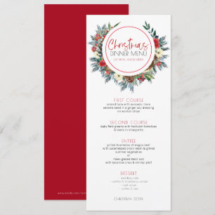 Invitation Couronne de fleurs de Noël avec bois de cerf