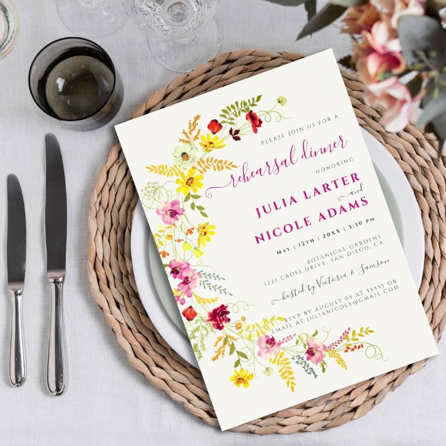 Invitation Couronne de fleurs d'orchidée sauvage violette pou (Créateur téléchargé)