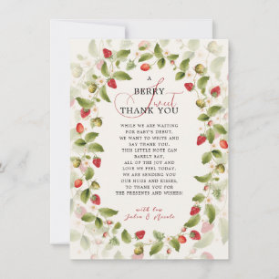 Invitation Couronne de fleurs sauvages de fraises douces roug