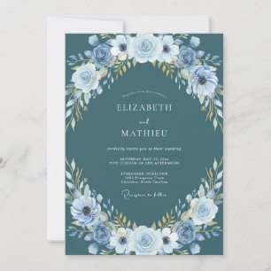 Invitation Couronne de glace en acier pour mariage