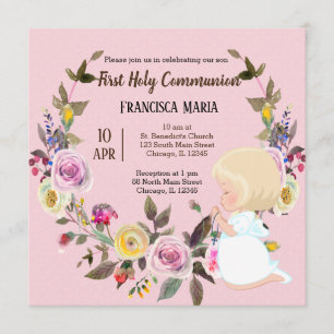 Invitation Couronne de la Sainte Communion * choisir la coule