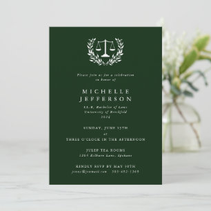 Invitation Couronne de laurier de qualifications en droit ver