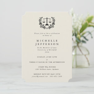 Invitation Couronne de laurier des qualifications en droit