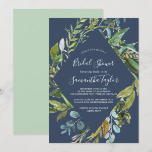Invitation Couronne de mariage champêtre naval pour la fête p
