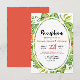 Invitation Couronne de mariage de réception de l'île de feuil