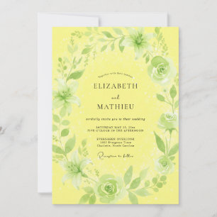 Invitation Couronne de mariage feuille de crème au beurre