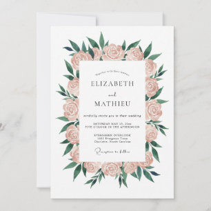 Invitation Couronne de mariage Forêt de Pêches