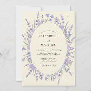 Invitation Couronne de Mariage Lilas Violet