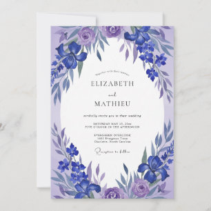 Invitation Couronne de mariage Violette Lavande