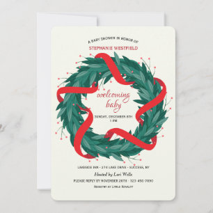 Invitation Couronne de Noël
