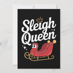 Invitation Couronne de Noël de la Reine du Traîneau Saison de