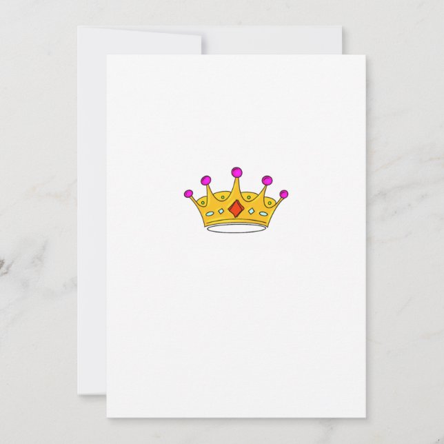 Invitation Couronne de princesse, couronne de prince, thème d (Devant)