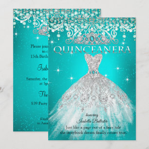Invitation Couronne de Princesse Quinceanera 15ème Anniversai