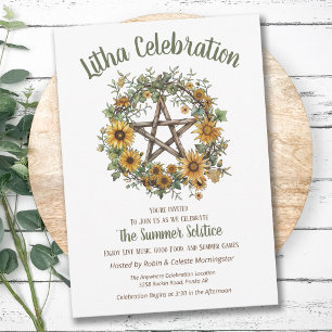 Invitation Couronne de tournesols du solstice d'été de Litha