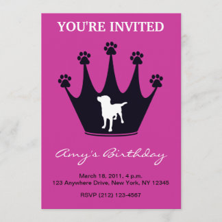 Invitation Couronne d'empreinte de patte
