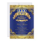 Couronne d'or Fête de bébé Prince Royal Bleu