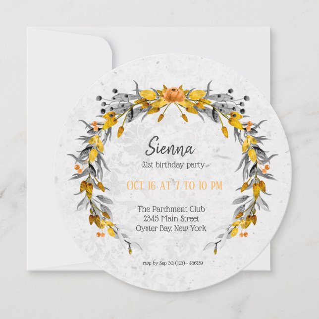 Invitation Couronne élégante pour toutes occasions (Devant)