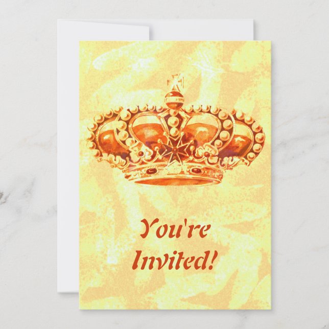 Invitation Couronne en or (Devant)