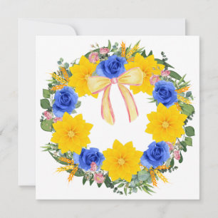 Invitation Couronne Fleurs de mariage Floral Vecteur Merci