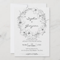 Couronne florale | Célébration du Mariage Sketch P