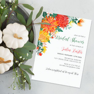 Invitation Couronne florale de dahlia pastel de printemps pou