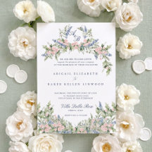 Couronne florale de monogramme pour mariage à la v