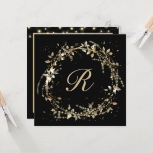 Invitation Couronne monogramme pour le renouvellement de Vow 