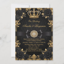 Couronne Royale de Mariage Elégant en Or Noir
