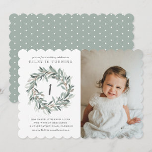 Invitation Couronne rustique pour une fête d'anniversaire de