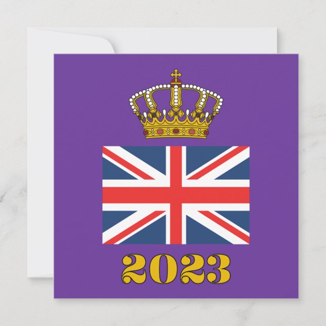Invitation Couronnement du roi Charles III 2023 Royaume-Uni C (Devant)