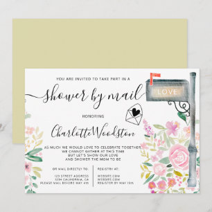 Invitation Courrier à l'aquarelle de printemps florale