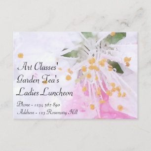 Invitation Cours d'art Dîners Dames Jardin Thé