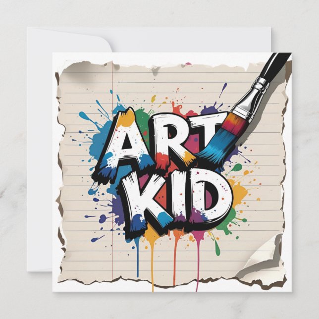 Invitation Cours d'art pour les rebelles du carnet de croquis (Devant)