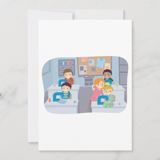 Invitation Cours de couture pour enfants Création et apprenti (Devant)